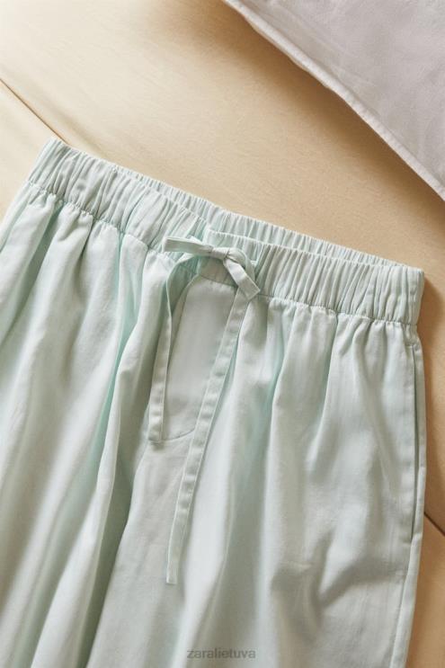 moterys Zara vienspalves kelnes šviesiai žalia apranga 4N4881800