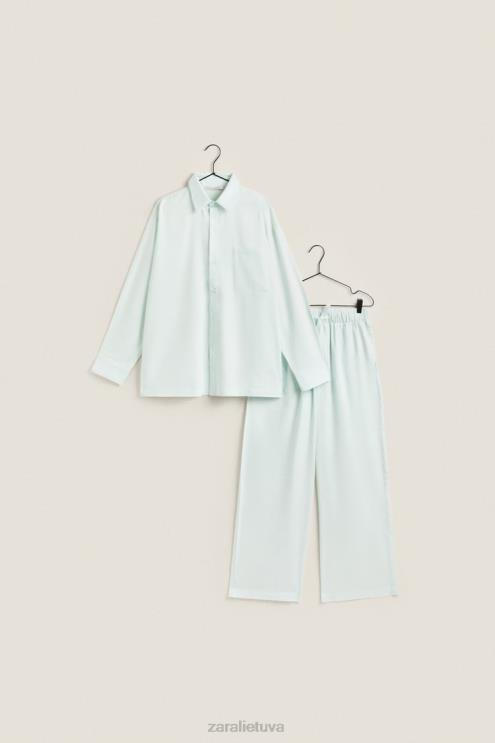 moterys Zara vienspalviai marškinėliai šviesiai žalia apranga 4N4881799