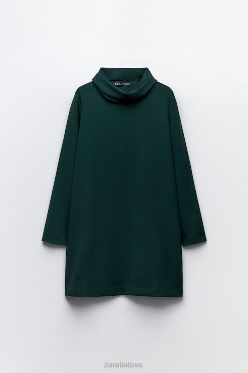 moterys Zara mini pamainine suknele žalia/mėlyna apranga 4N488233