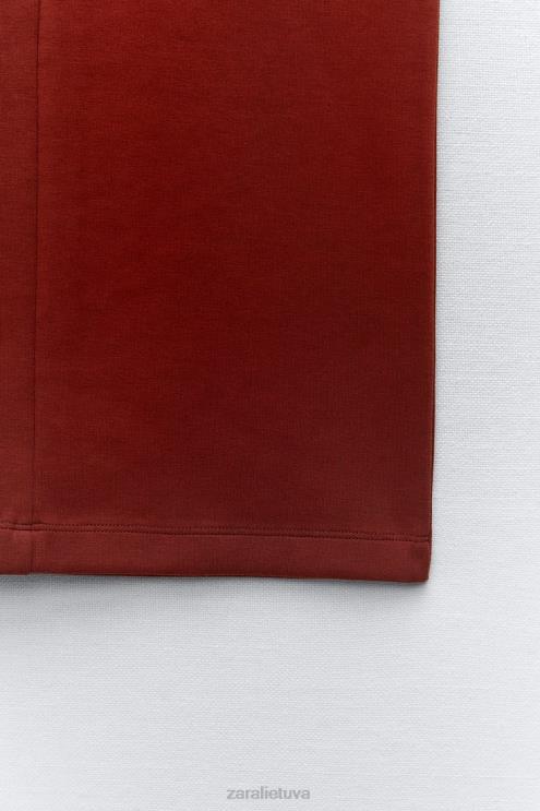 moterys Zara suknele atvira nugara rusvas apranga 4N488234