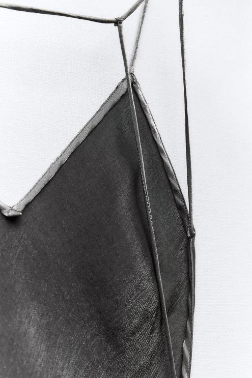 moterys Zara suknele su folija sidabras apranga 4N488933