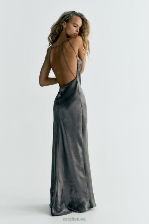 moterys Zara suknele su folija sidabras apranga 4N488933