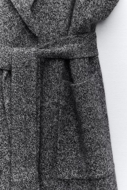 moterys Zara dėmėta 100% vilnos liemenė pilkas marlas apranga 4N488481