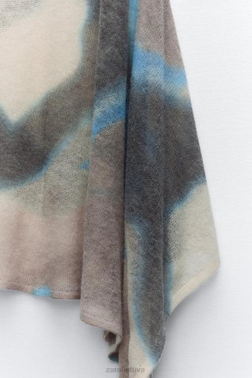 moterys Zara megzta kaklaraištis dažų suknelė įvairiaspalvis apranga 4N488477