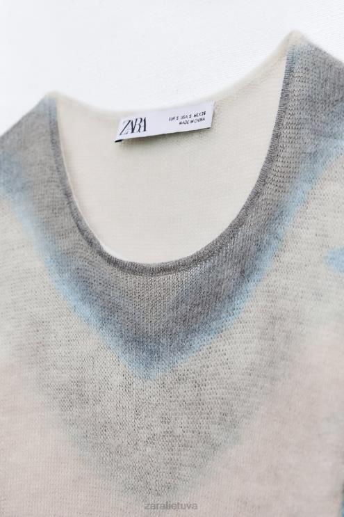 moterys Zara megzta kaklaraištis dažų suknelė įvairiaspalvis apranga 4N488477