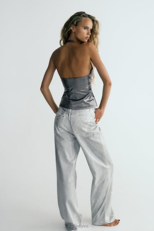 moterys Zara folijos apynasris viršus plieno apranga 4N488266