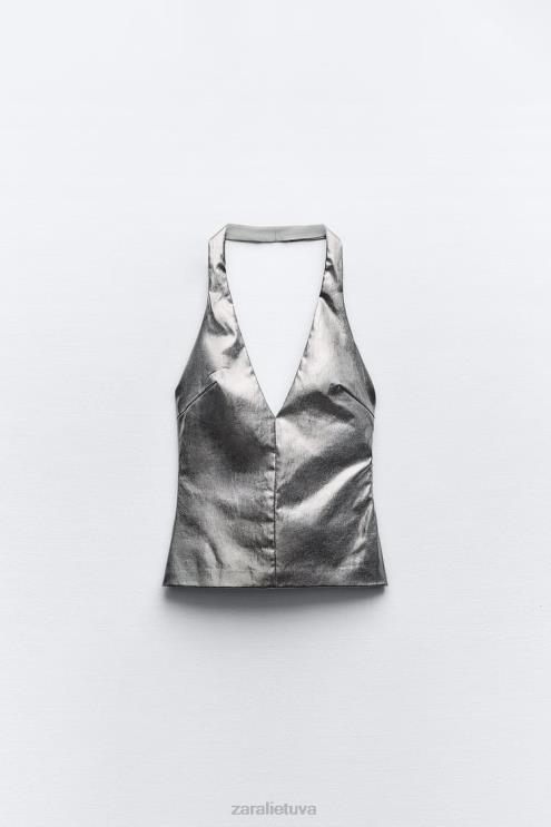 moterys Zara folijos apynasris viršus plieno apranga 4N488266