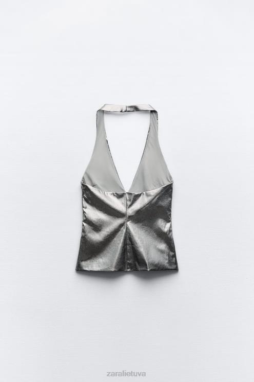 moterys Zara folijos apynasris viršus plieno apranga 4N488266