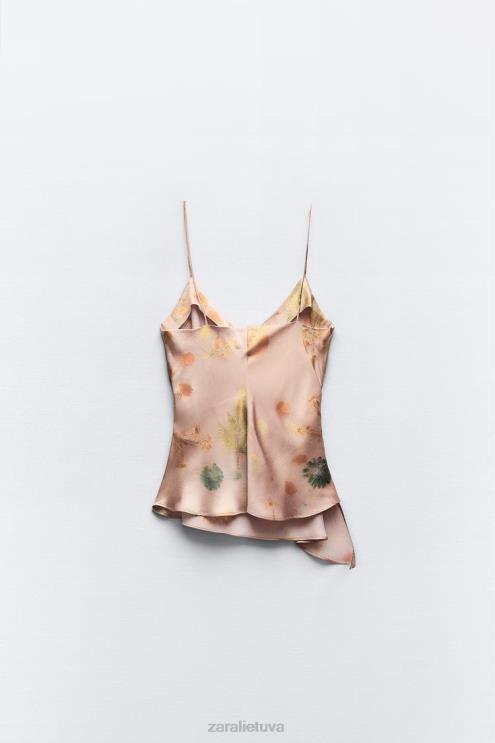 moterys Zara margintas nėriniuotas viršus įvairiaspalvis apranga 4N488255