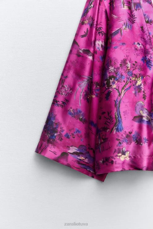 moterys Zara marginti kimono marškinėliai įvairiaspalvis apranga 4N488275