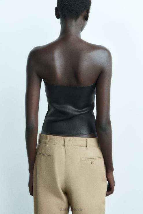 moterys Zara megztas krūtinkaulis juodas apranga 4N488267