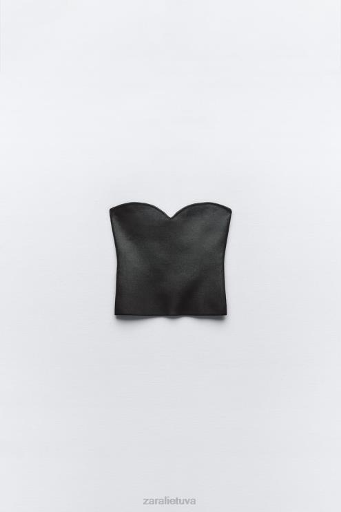 moterys Zara megztas krūtinkaulis juodas apranga 4N488267