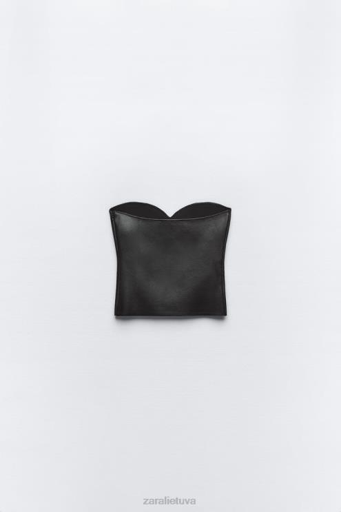 moterys Zara megztas krūtinkaulis juodas apranga 4N488267