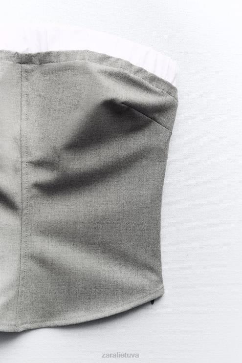moterys Zara mišrus boksininkas pilka apranga 4N488254