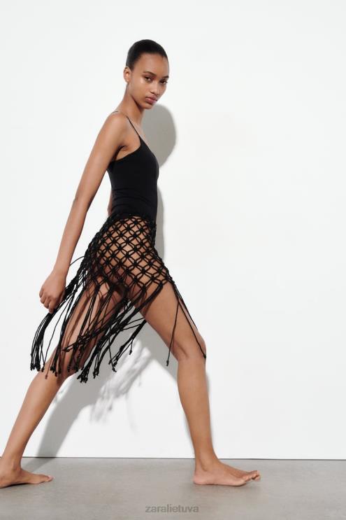 moterys Zara petnešėlėtas bodis juodas apranga 4N488283