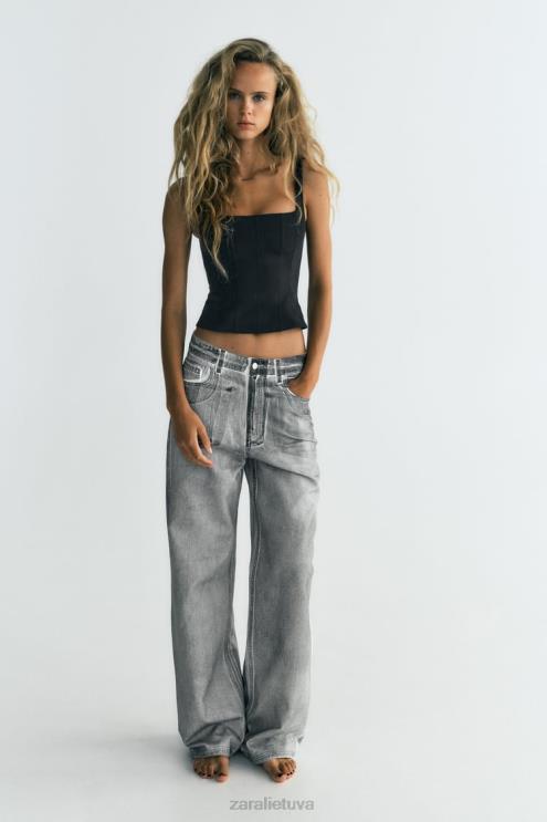 moterys Zara tamprus viršus juodas apranga 4N488263