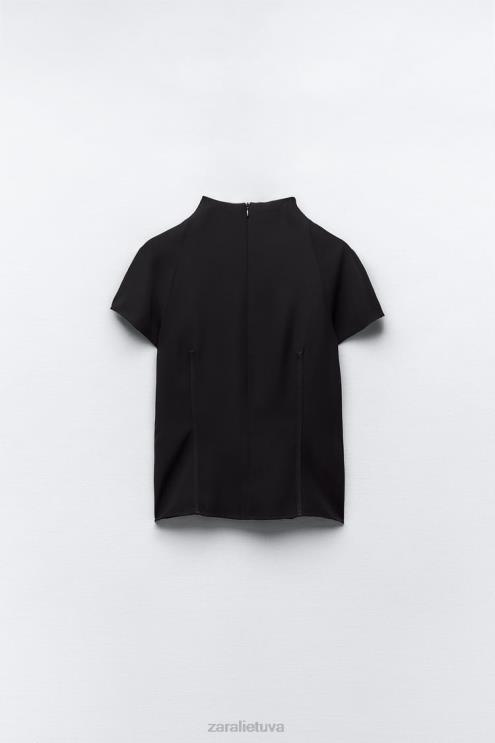 moterys Zara techninis viršus juodas apranga 4N488249