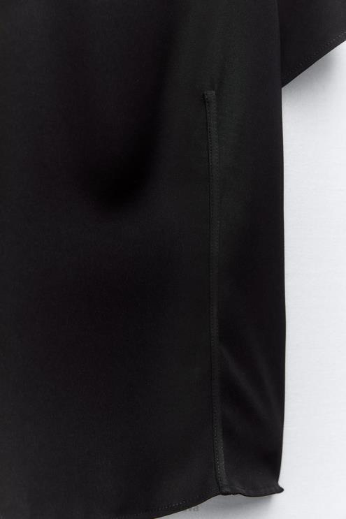 moterys Zara techninis viršus juodas apranga 4N488249