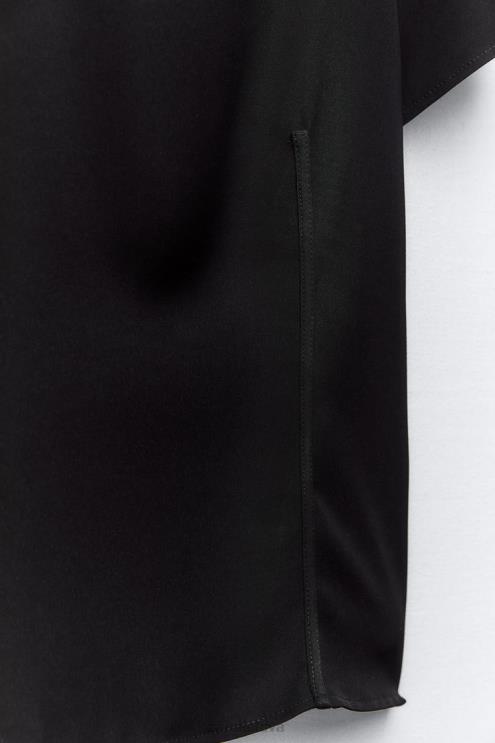 moterys Zara techninis viršus juodas apranga 4N488250