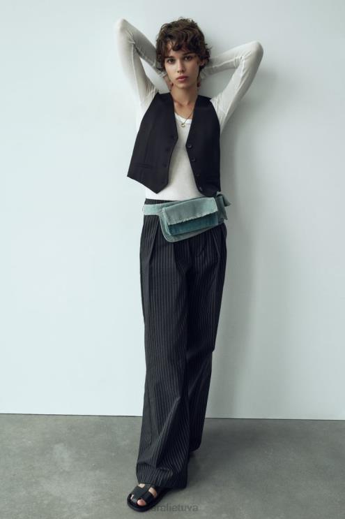 moterys Zara apkarpyta pritaikyta liemenė juodas apranga 4N488207