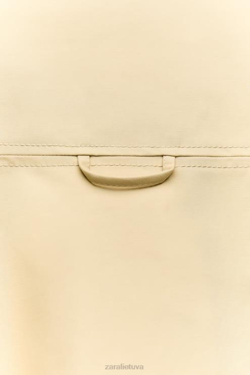 moterys Zara medvilninė liemenė taupiai ruda apranga 4N488216