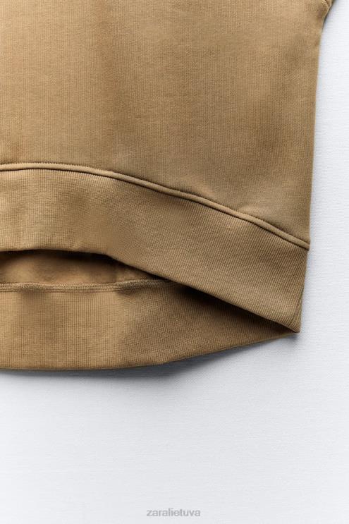 moterys Zara pliušinė liemenė chaki apranga 4N488193