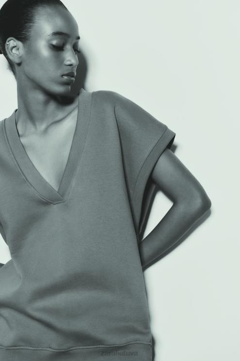 moterys Zara pliušinė liemenė chaki apranga 4N488202