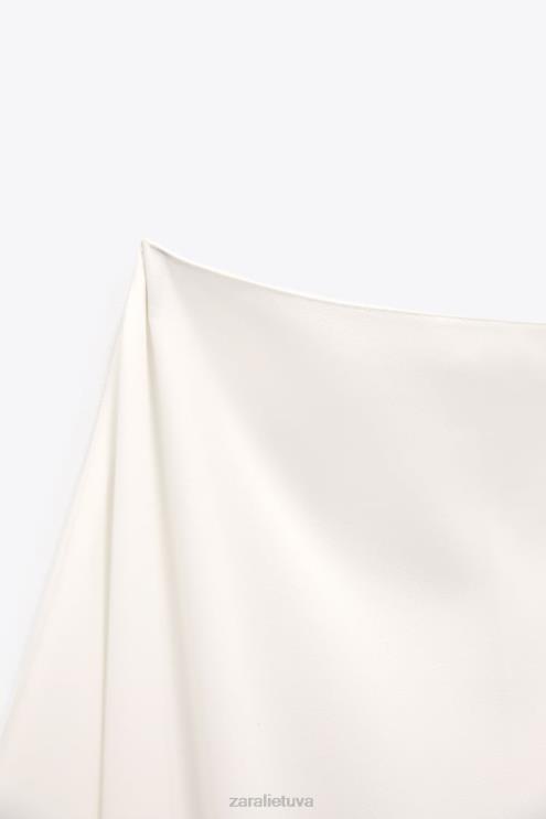 moterys Zara asimetriška palaidinė su pelerina ekru apranga 4N488301