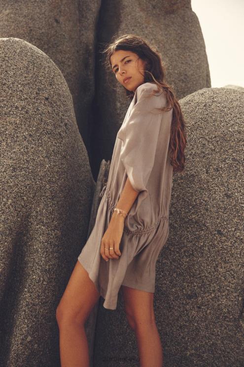 moterys Zara asimetrinė tunika palaidinė ruda/tape apranga 4N488402