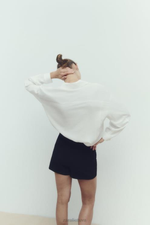 moterys Zara glotnūs per dideli marškiniai baltas apranga 4N488349