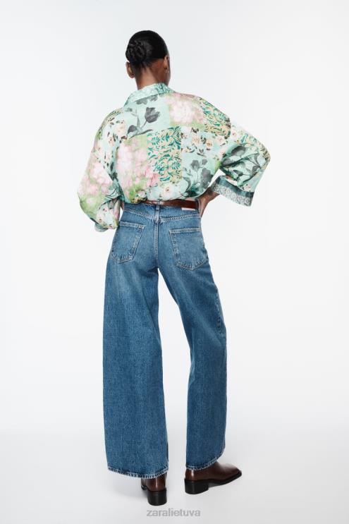 moterys Zara marškinėliai su gėlių raštu įvairiaspalvis apranga 4N488321