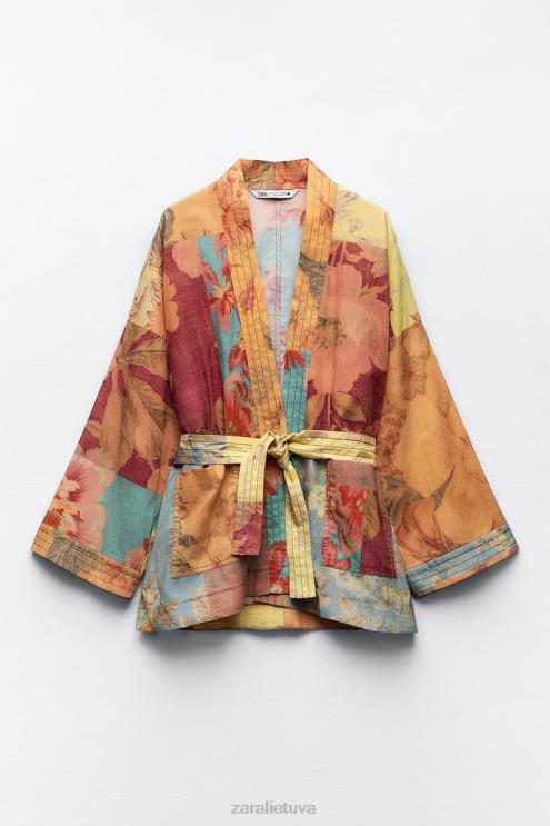 moterys Zara palaidinė su kratiniais įvairiaspalvis apranga 4N488449