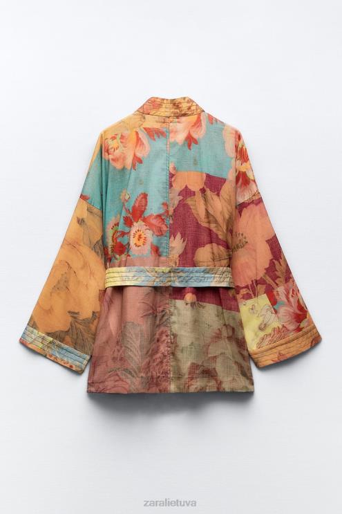 moterys Zara palaidinė su kratiniais įvairiaspalvis apranga 4N488449