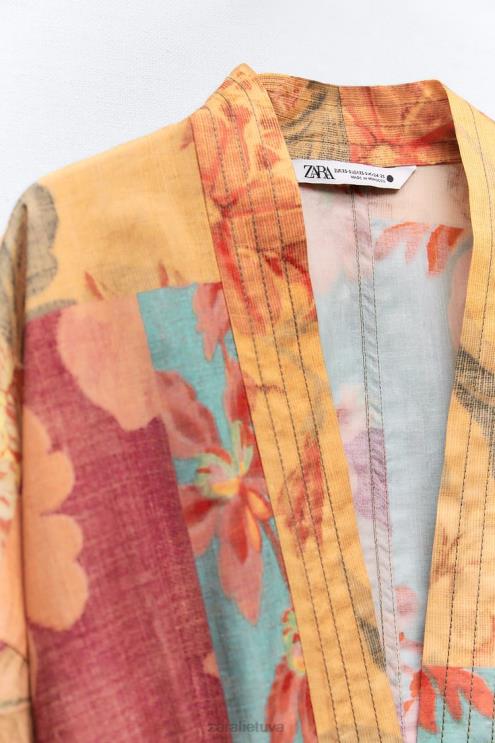 moterys Zara palaidinė su kratiniais įvairiaspalvis apranga 4N488449