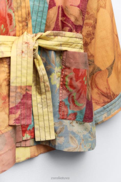 moterys Zara palaidinė su kratiniais įvairiaspalvis apranga 4N488449