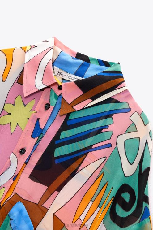 moterys Zara palaidinė su raštais įvairiaspalvis apranga 4N488355