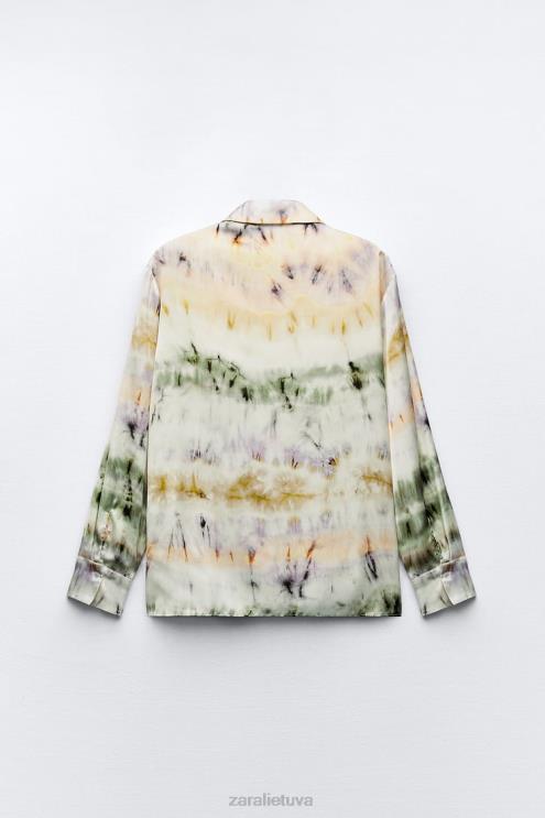 moterys Zara surišami marškinėliai įvairiaspalvis apranga 4N488444