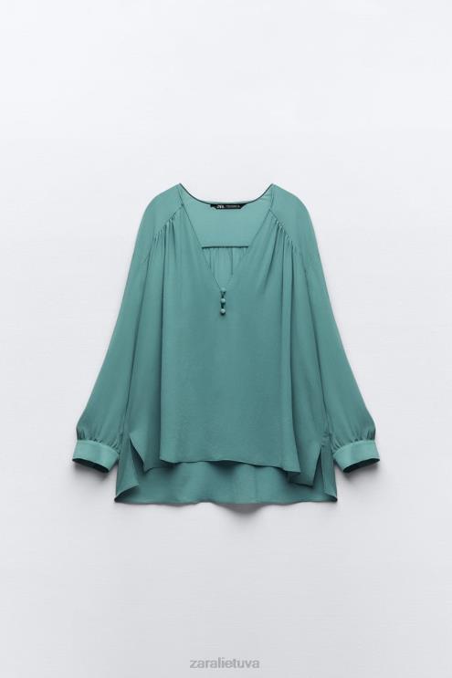 moterys Zara susirinko krenta per didelė palaidinė mėlynas plienas apranga 4N488454