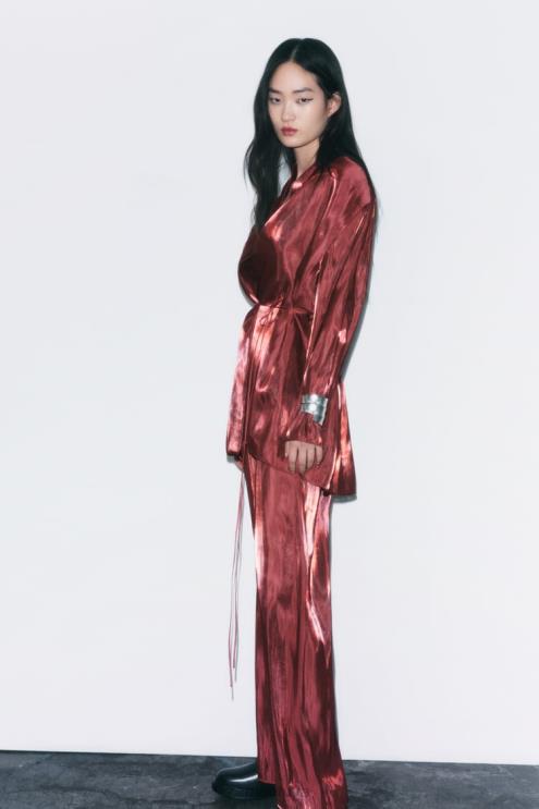 moterys Zara apvyniokite kimono plyta apranga 4N48852