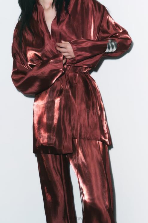 moterys Zara apvyniokite kimono plyta apranga 4N48852