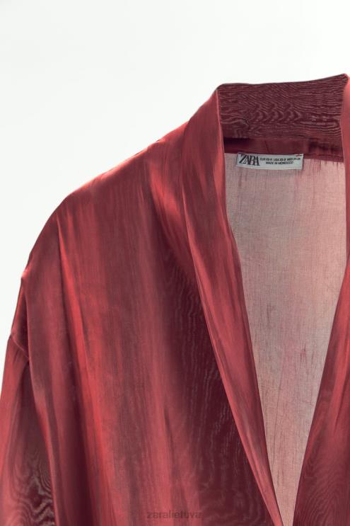 moterys Zara apvyniokite kimono plyta apranga 4N48852