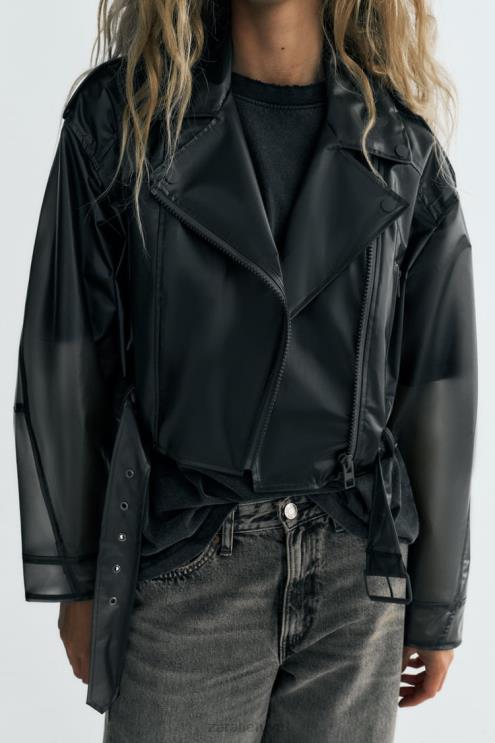 moterys Zara crop permatoma striukė originalus apranga 4N48894