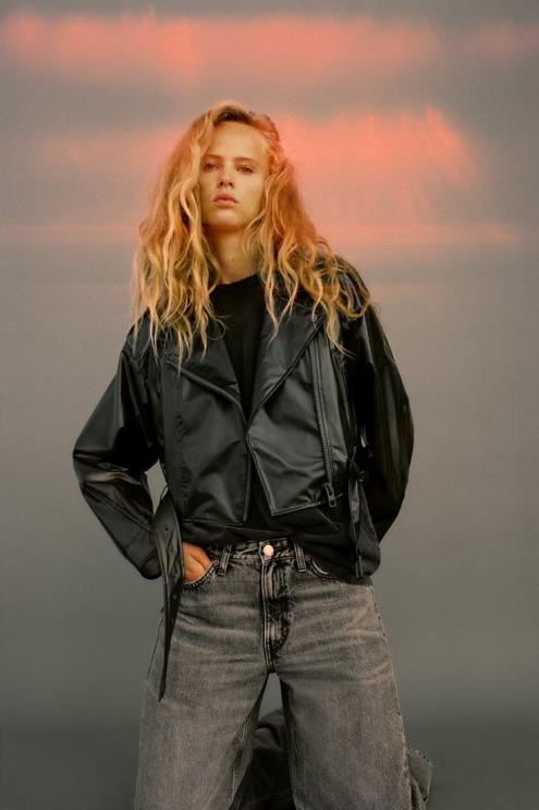 moterys Zara crop permatoma striukė originalus apranga 4N48894