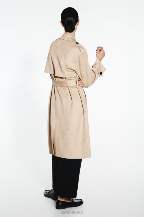 moterys Zara dirbtinės zomšos viršutinis sluoksnis taupiai ruda apranga 4N48883