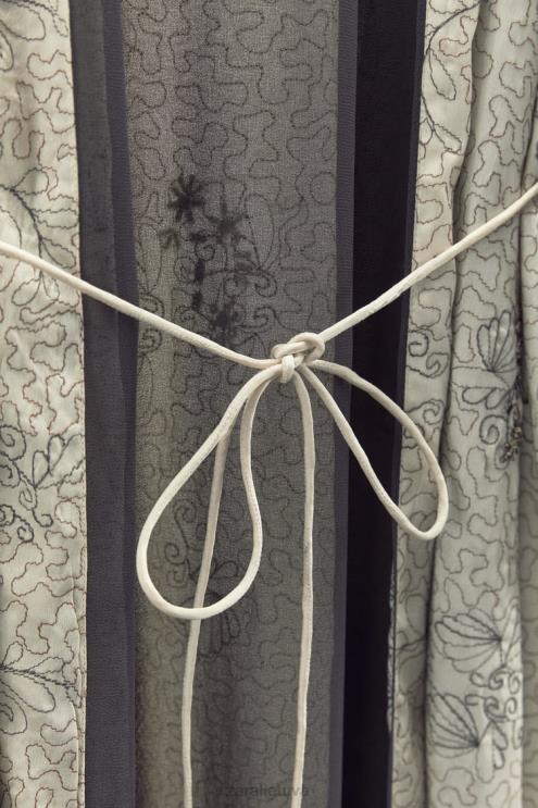 moterys Zara išsiuvinėtas margintas kimono austrių baltumo apranga 4N488132