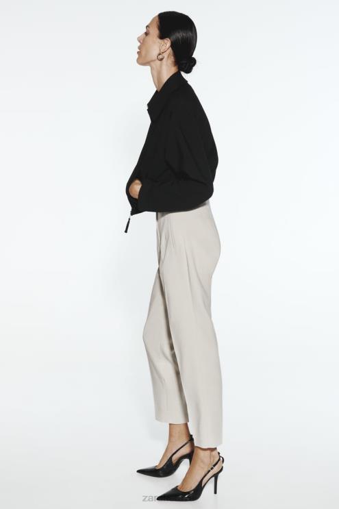 moterys Zara marškinių stiliaus bomber striukė juodas apranga 4N48844