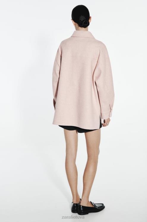 moterys Zara minkšti marškinėliai rožinis apranga 4N48813