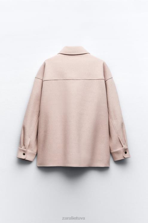 moterys Zara minkšti marškinėliai rožinis apranga 4N48813