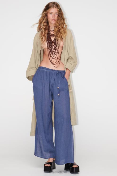 moterys Zara nėrinių įdėklas kimono chaki apranga 4N488134