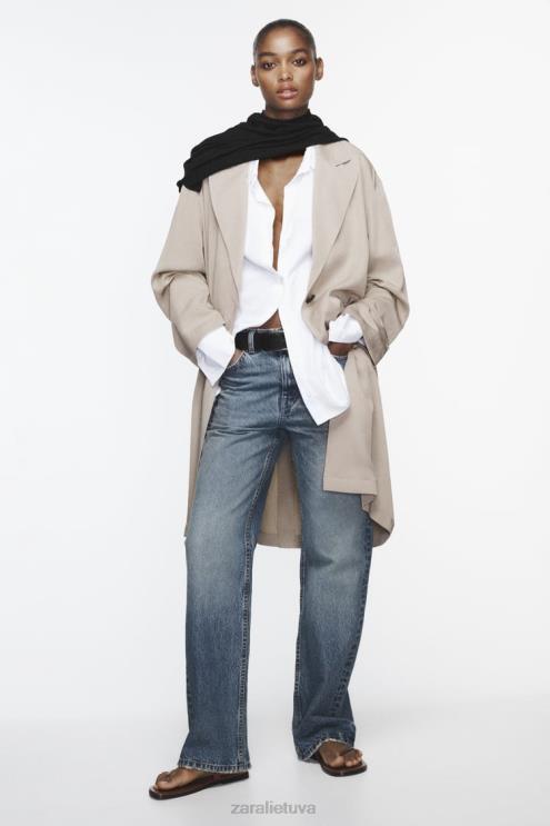 moterys Zara sklandus tranšėjos paltas audinė apranga 4N48837
